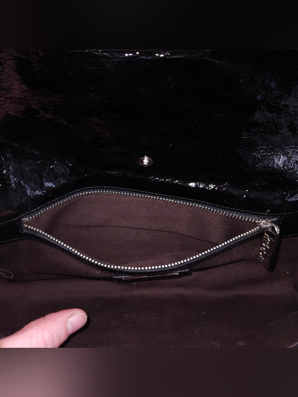KOOBA Penelope Clutch Patent Leather Convertible Shoulder Bag - Picture 5 of 7